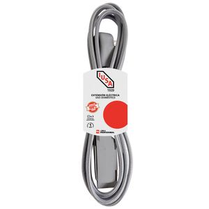 Extensión eléctrica trenzada IUSA gris 16 awg 5 m 620030