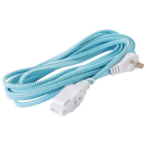 Extensión Eléctrica Trenzada IUSA Azul con Blanco 16AWG 5m  Modelo. 620028