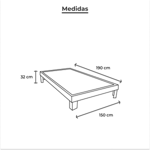 Base queen size Muebles Brimo chocolate catherine