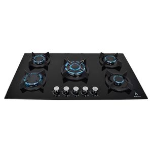 Parrilla de gas Supra empotrable 5 quemadores negro onix 90