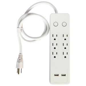 Multicontacto IUSA 6 entradas c/supresor de picos y 2 usb 620021