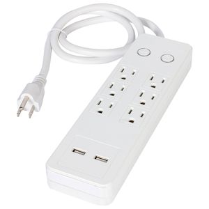 Multicontacto IUSA 6 entradas c/supresor de picos y 2 usb 620021
