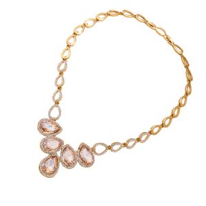 Set de collar y aretes Unlimited by ob chapa de oro 18 k jky126zam