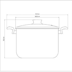 Olla alta Tramontina 28cm de aluminio 28530728