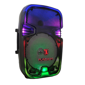 Bafle recargable Ksr 8" luz multicolor 6,200w pmpo/10w rms radio fm ksw-1008-2