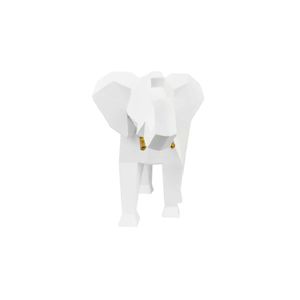 Elefante blanco con terminados dorados de resina dma-1044wh
