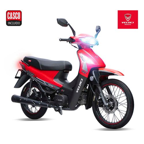 Motocicleta Semiautomática Veloci Rojo Draxter RX 125 CC 2024