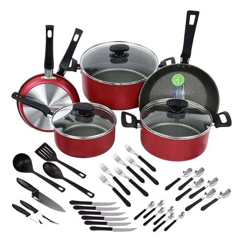 Batería De Cocina Tramontina 38 pzas Rojo 20399779