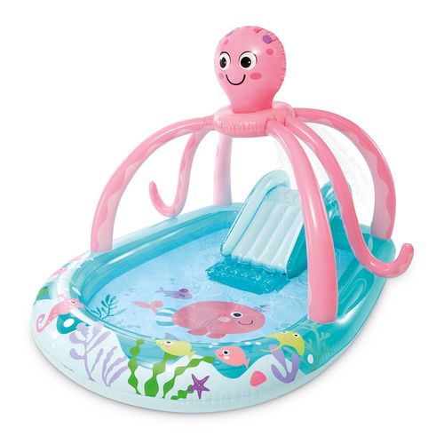 Alberca Inflable Infantil Intex Pulpo Con Difusor Azul 56138NP