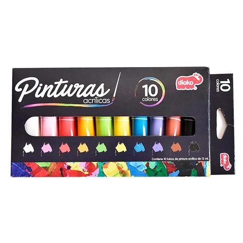 Pinturas Acrílicas Diako 10 Colores BU-1705