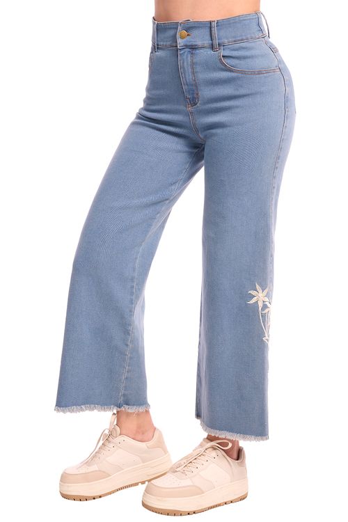 Jeans Devendi Wide Leg Bordado 113-56