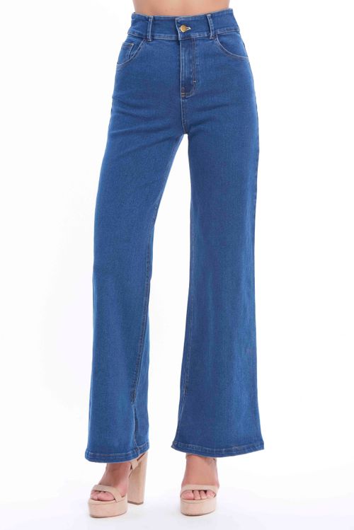 Jeans Devendi Wide Leg Azul Medio 113-22