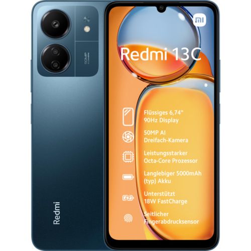 Smartphone Xiaomi Redmi 13C 6.74P 128GB 4GB Azul