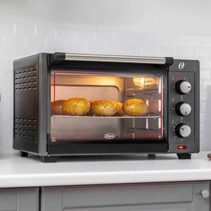Horno eléctrico Oster negro tssttv7030-1mx