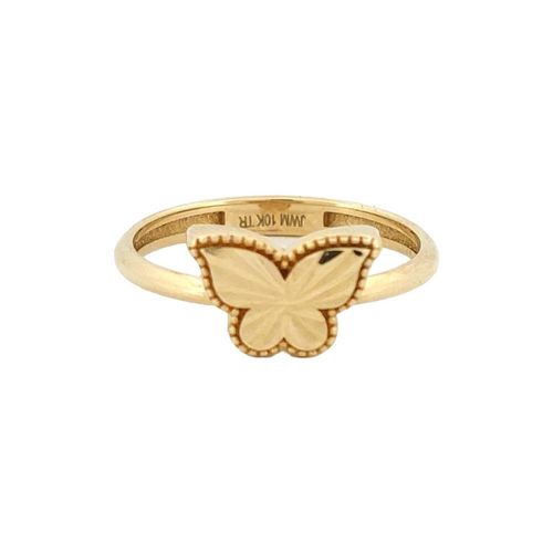 Anillo Mariposa Diamantada Oro 10 K