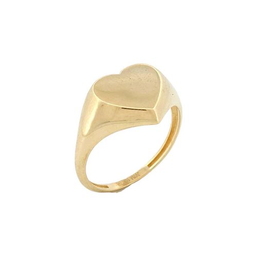 Anillo Corazón Espejo Oro 10 K.