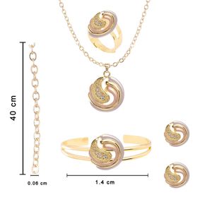 Set de collar, aretes y brazalete Unlimited by ob chapa de oro 18 k jst5368