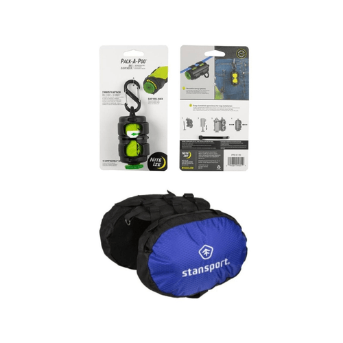 Dispensador de Bolsas Biodegradables para Desechos de Mascotas con Mochila Mod. VPA-01