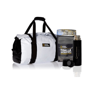 Maleta de viaje con toalla de microfibra y termo bala mod. mt-07