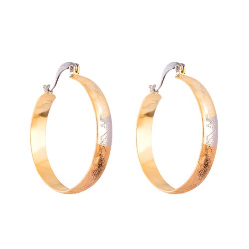 Arracada  Unlimited By OB Chapa De Oro 18 K A43239830MM