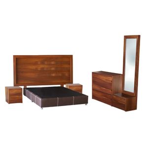 Recámara de 6 piezas Muebles Brimo café denisse
