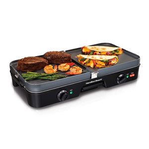 Parrilla plancha eléctrica Hamilton Beach negro 38546