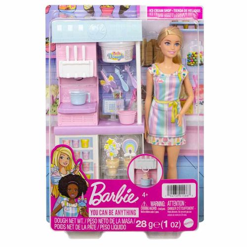 Muñeca Barbie En Heladería Para Niña Barbie Multicolor HCN46