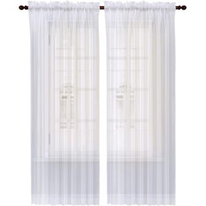 Cortinas traslúcidas B.Kind & Beyond blanco 2 Paneles