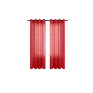 Cortinas traslúcidas B.Kind & Beyond rojo 2 Paneles