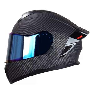 Casco abatible con luces led Edge negro m eg-90