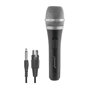 Micrófono alámbrico unidireccional hi-fi Mitzu negro 12-5000