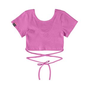 Playera casual para jovencita Gloss morado 31611