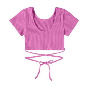 Playera casual para jovencita Gloss morado 31611