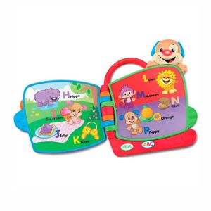 Libro abc ríe y aprende perrito Fisher Price multicolor dlh74
