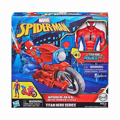 Figura De Acción Spiderman Con Motospider Marvel Multicolor E3364